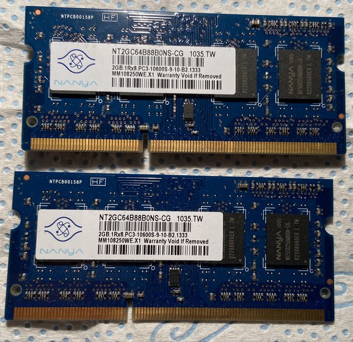 Pamieć RAM 2x2GB NT2GC64B88B0NS-CG 1035 (DDR3) negocjuj