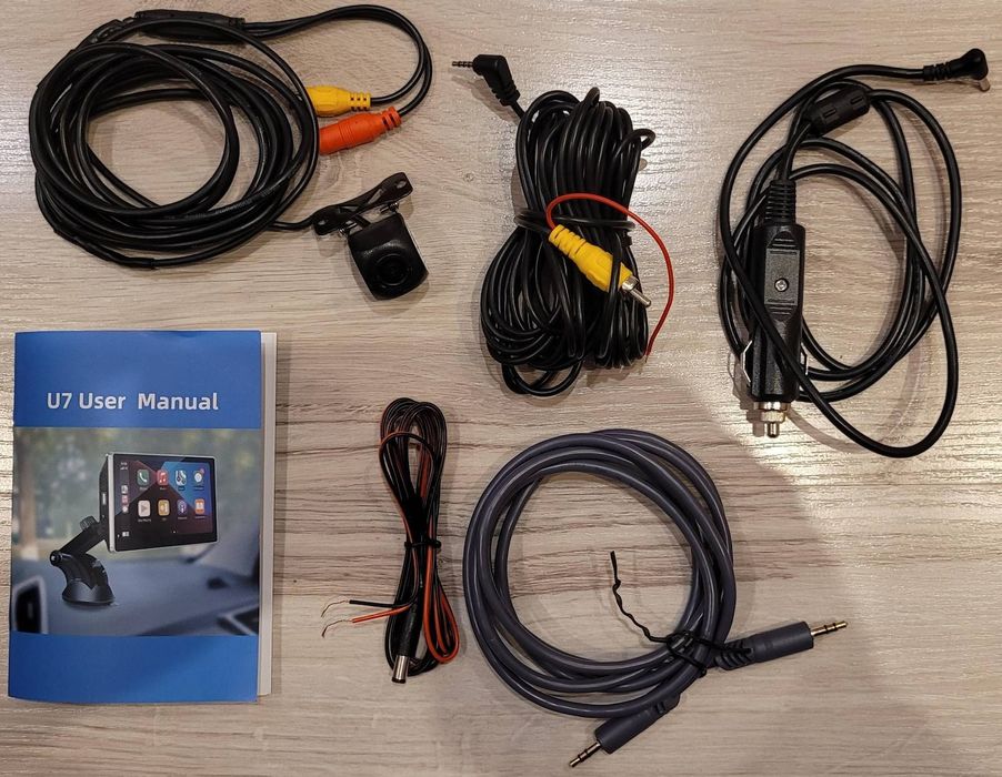 Monitor 7-calowy bezprzewodowy Android Auto, Apple CarPlay, kamera cof