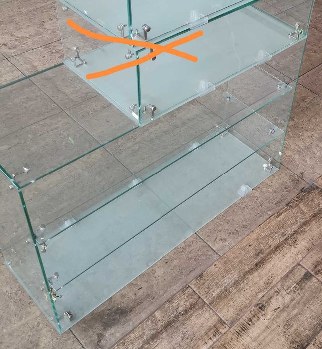 Gablota cukiernicza szklana  2-poziomowa AL15