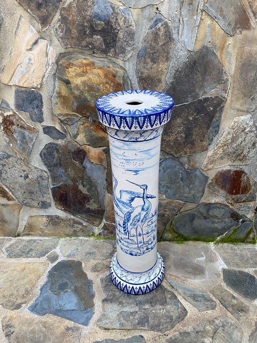 Coluna Fábrica Cerâmica Viúva Lamego 80 cm Lisboa Séc XIX