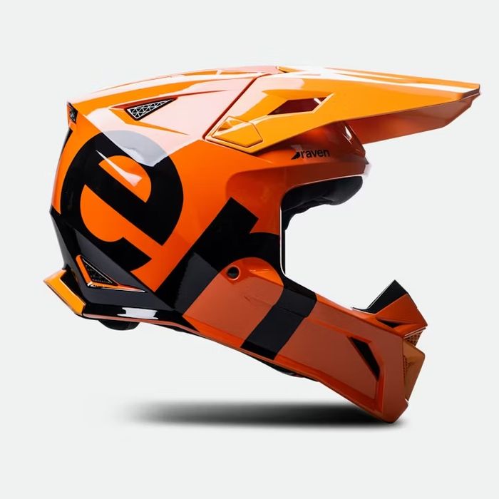 Кросовий мотошолом Raven Onyx Orange