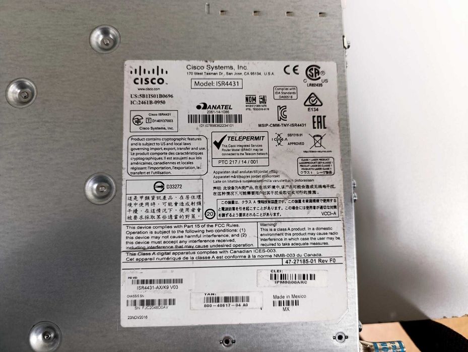 Маршрутизатори Cisco ISR4431 (ISR4431-AX/K9 V03), б/в
