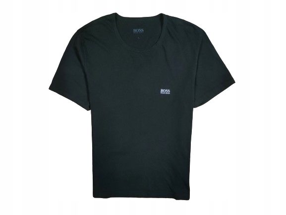 BOSS Koszulka Męska T-Shirt Czarna Logowana r. L (M)