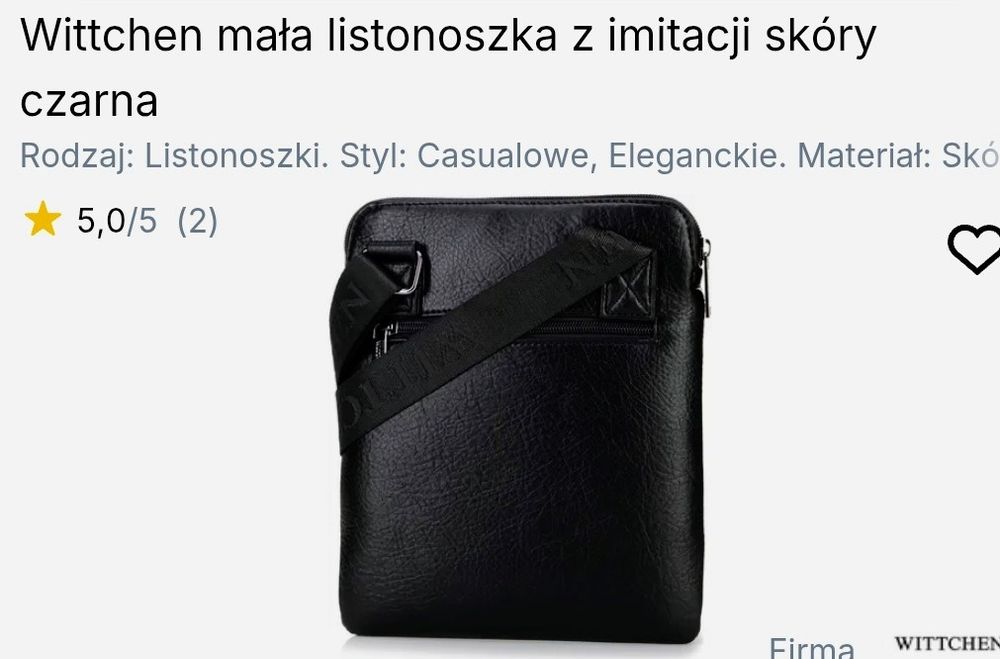 Wittchen -NOWA, męska  listonoszka