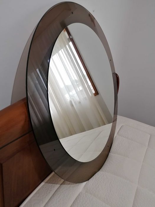 Espelho redondo novo! Diâmetro 80 cm de espelho e 1 m com a barra ext