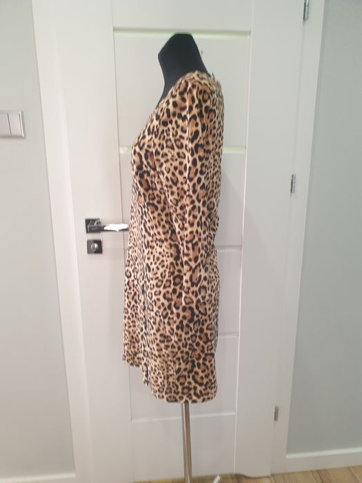 Sukienka H&M M bawełniana panterka