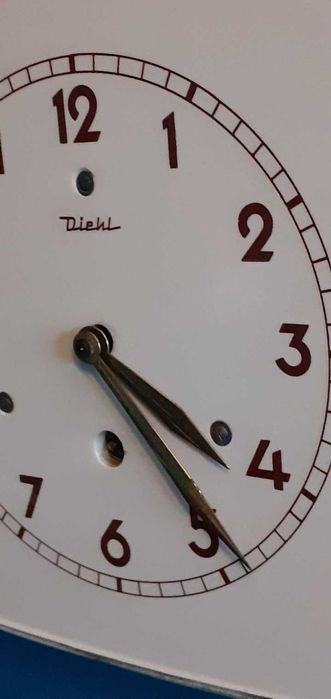 Zegar stary porcelanowy Diehl ścienny