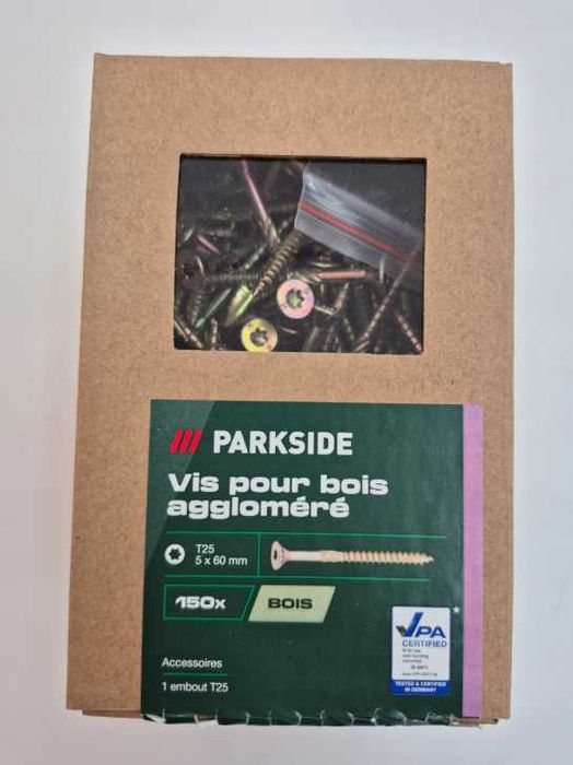 PARKSIDE Wkręty do płyt wiórowych 150szt 5/60MM