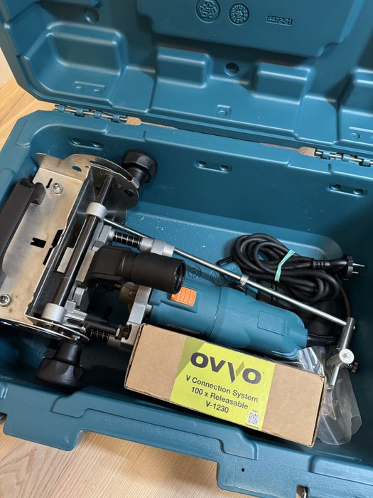 VIRUTEX AB181VD – frezarka do połączeń OVVO, idealny stan, dodatki