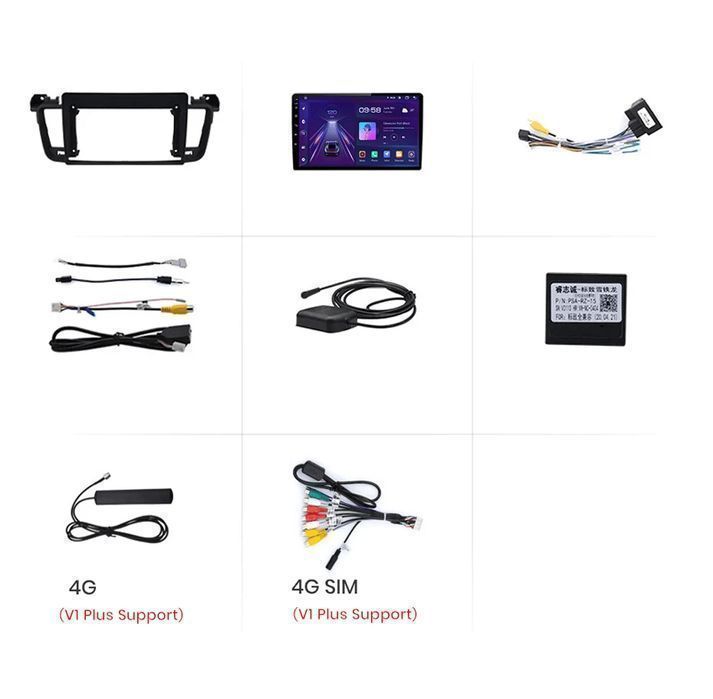 Radio 2DIN Android Auto CarPlay Navi GPS Bluetooth Peugeot 508 4/64GB