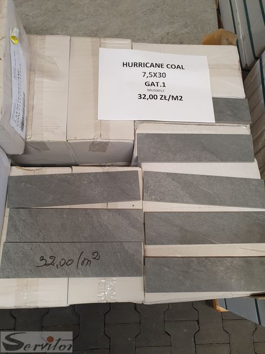 Płytki Hurricane Coal 7,5x30 gat.1