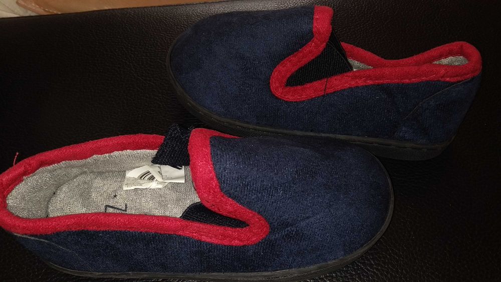 Pantufas ZIppy 27/28 azul vermelho NOVAS