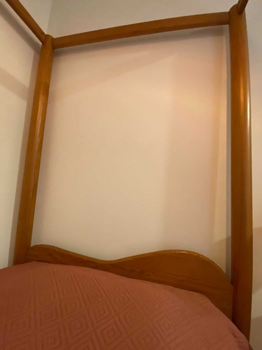Cama de Dossel solteiro em madeira maciça