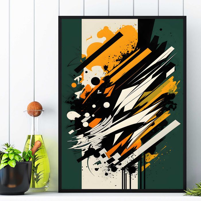 plakat abstrakcja 3d, plakat obraz do pokoju trójwymiarowa abstrakcja