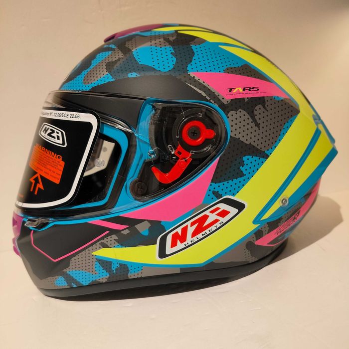 Capacete NZi Trendy 3 CAMU c/viseira escura+transparente mota novo