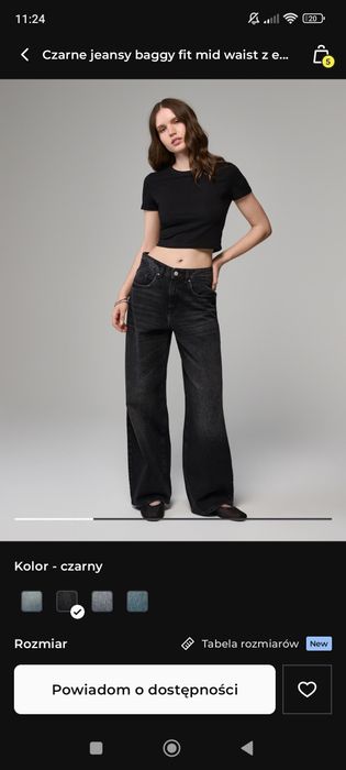Baggy jeansy czarne house