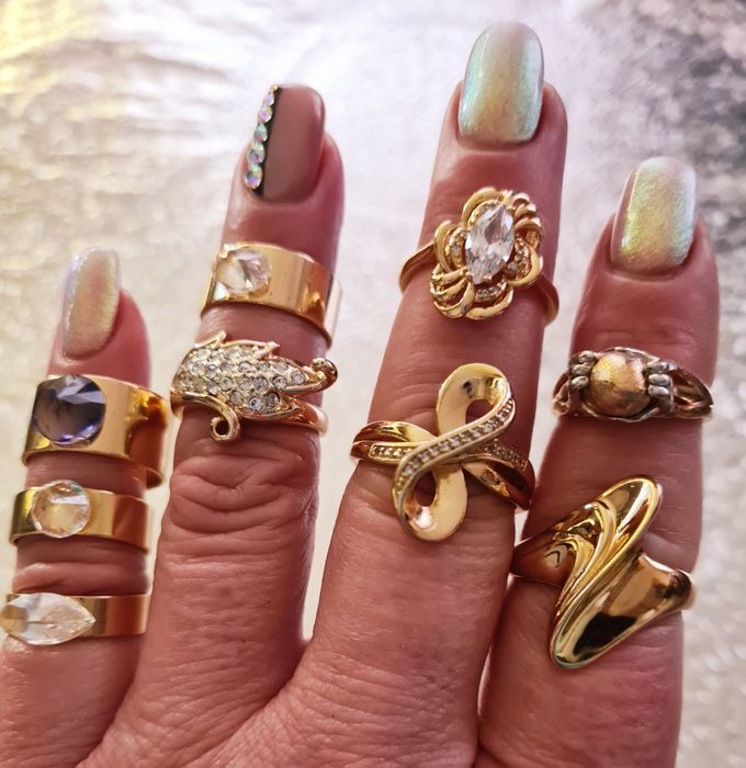 Медицинское золото Xuping- остатки Лот Цепь браслет кольца крестики