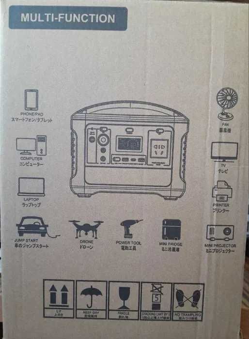 Мобільна зарядна станція Power station 600W (1000 W пікова). ГАРАНТІЯ
