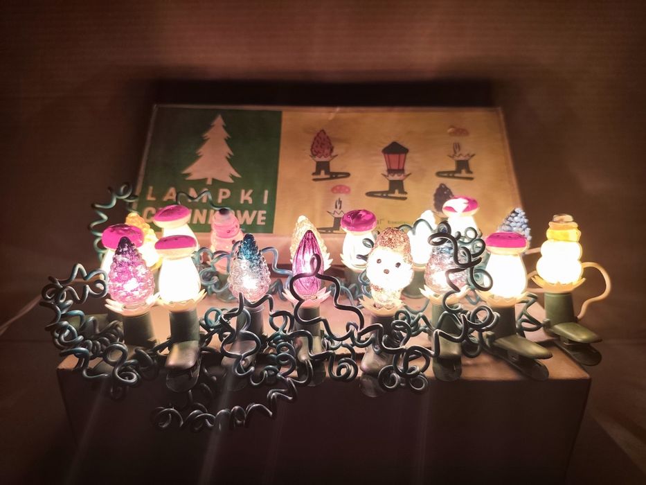 Lampki choinkowe z PRL-u