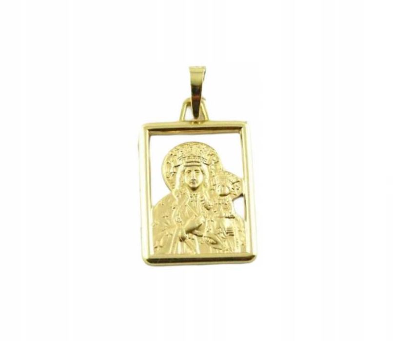 Duży złoty wisiorek ZAWIESZKA MEDALIK ZŁOTO_ p.585 CUDO
