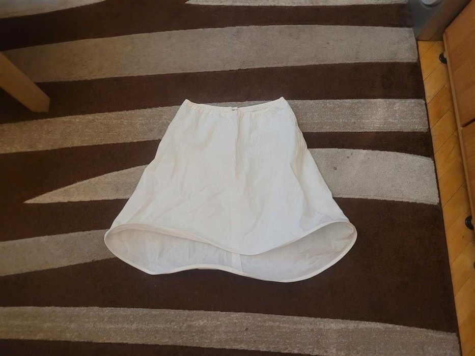 Suknia Ślubna - Rozmiar 36, Tafta, Perły, Rękawiczki, Halka, Komplet