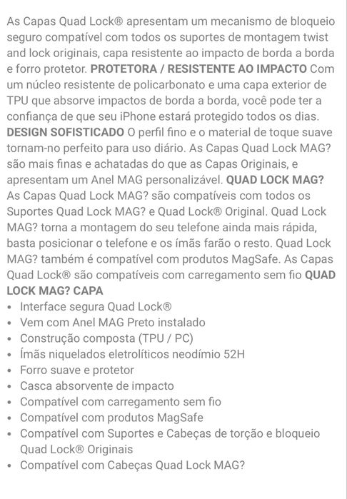 Capa QUAD LOCK MAG - iPhone 12 / 12 Pro