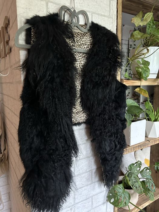Kamizelka bezrękawnik bolerko yoshe futro skóra