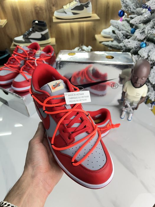 Кросівки Nike Dunk Low x OFF-WHITE University Red