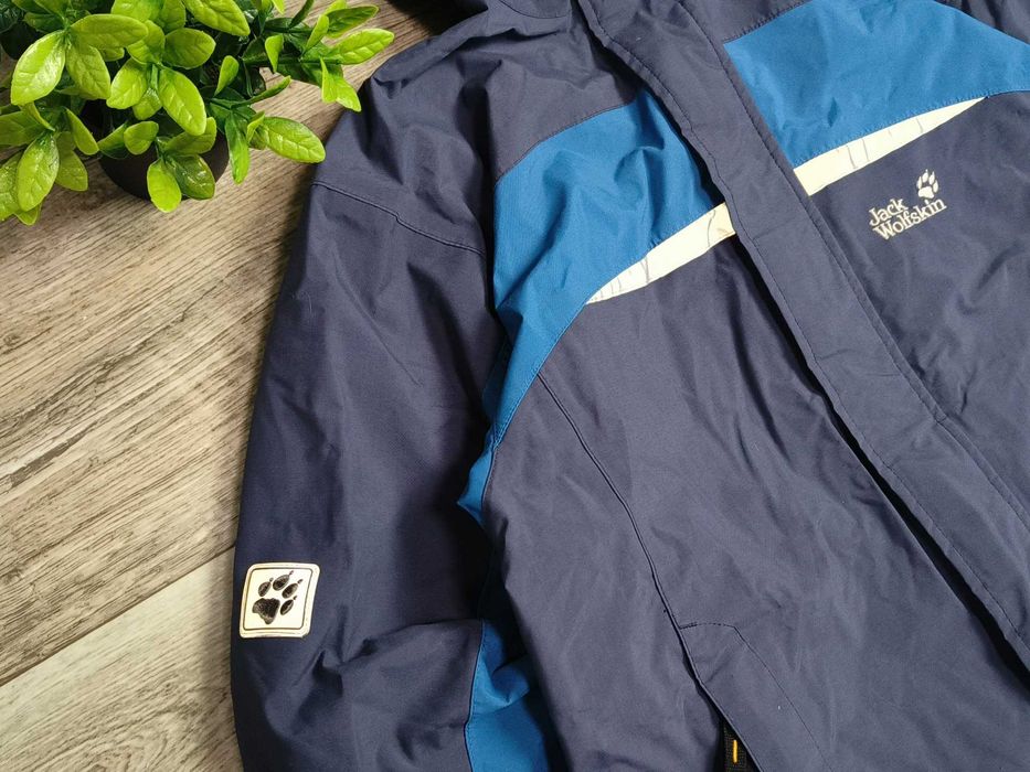 [S-M] JACK WOLFSKIN вітрівка на мембрані трекінгова чоловіча синя