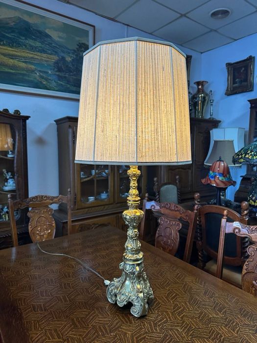 Настільна лампа світильник торшер латунь настольный б у  7588