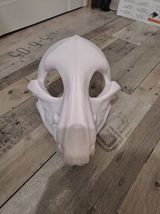 Maska baza skull dog furry fursuit