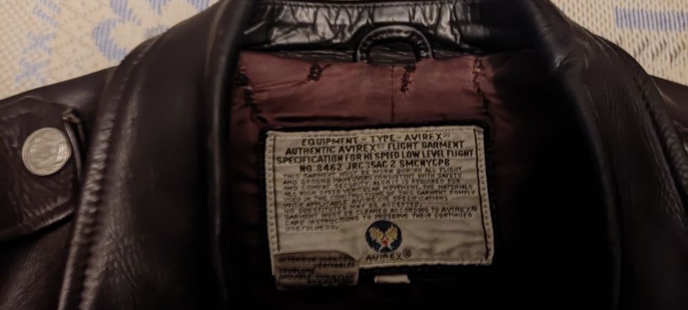 Avirex blusão couro motard