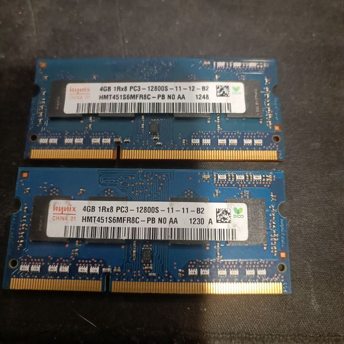 RAM DDR3 1x8 12800S 8gb (2x4gb) Hynix