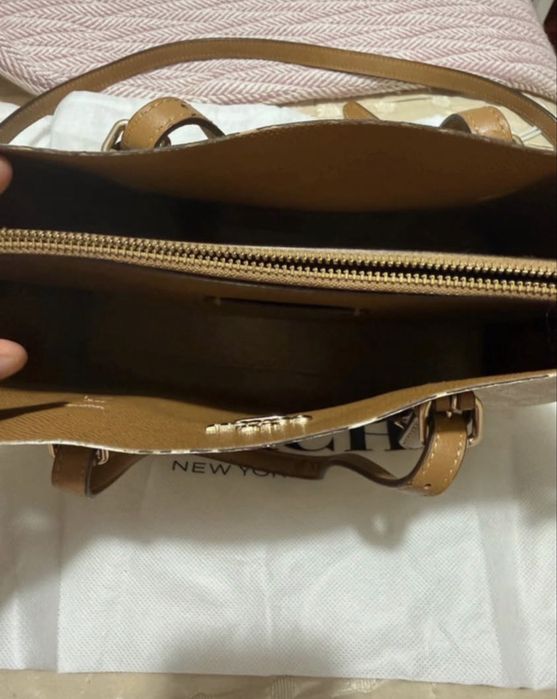 Mala da coach Mollie Tote Bag 25 In Signature Canvas em bom estado