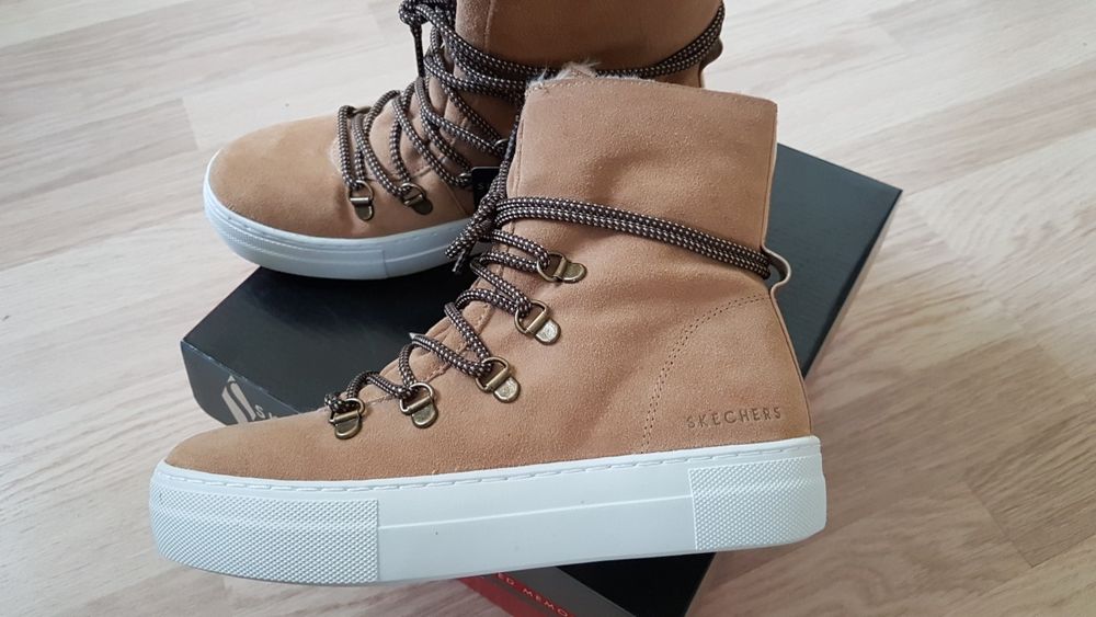 Угги из нат.замши Skechers 40р,стелька 26,5см,оригинал.