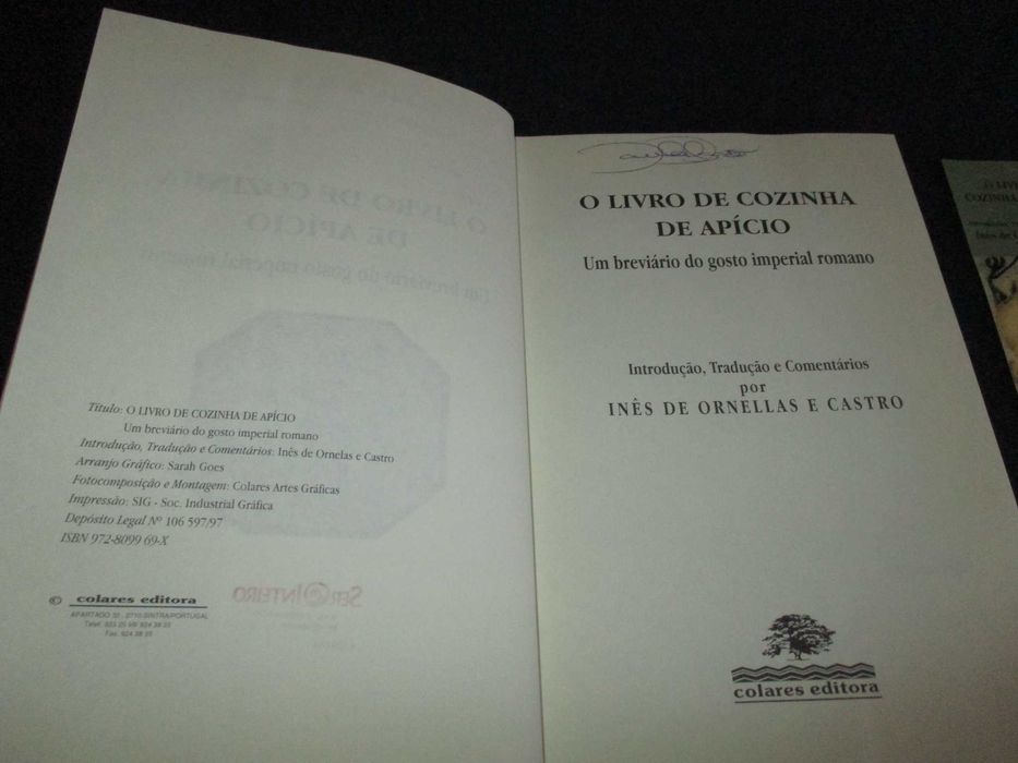 Livro O Livro de Cozinha de Apício Um breviário