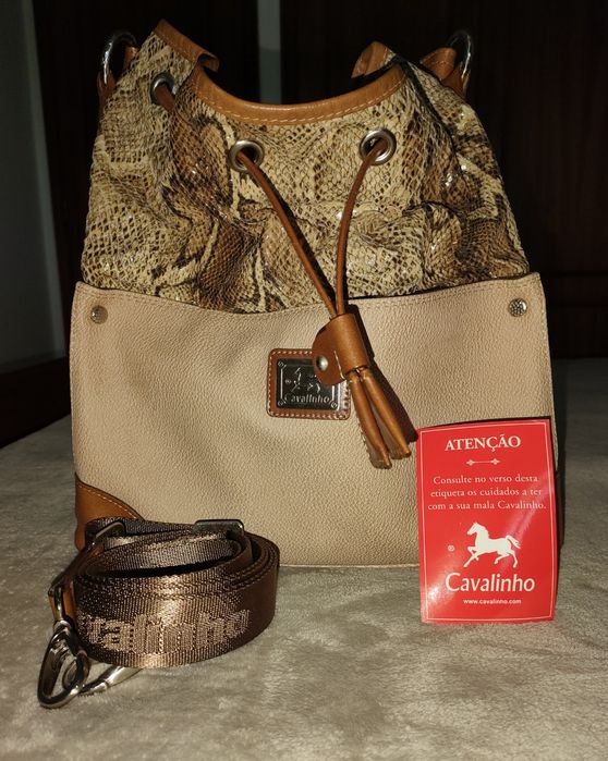 Mala Cavalinho bucket bege/camel