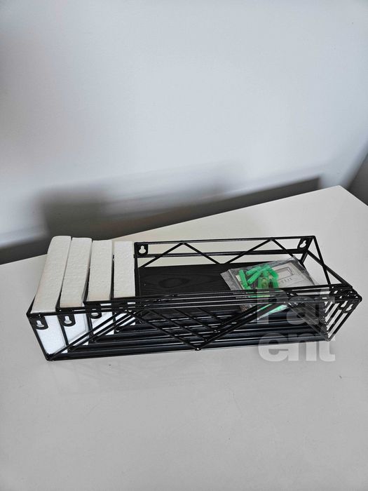 Loftowe kwietnik dekoracja ścienna półki 5 sztuk czarna