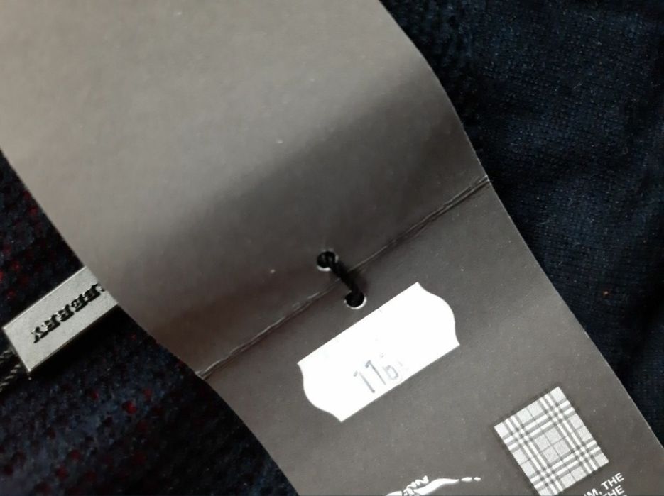 Burberry pulower damski sweter M granat 100% oryg nr seryjny  piękny