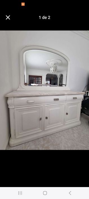 Movel aparador madeira maciça com espelho