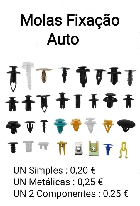 Molas Fixação Auto - 0,20 € e 0,25 €