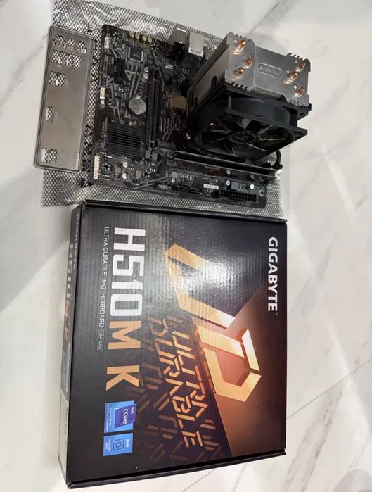 Intel i5 10400f + Gigabyte H510M-K + DDR4 G.SKILL Aegis 16gb 2666 CL19 + Chlodzenie ENERMAX