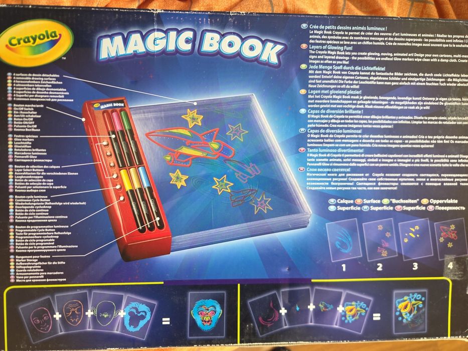 Brinquedo Crayola Magic Book (Quadro de Desenho Luminoso) com Caixa e Acessórios