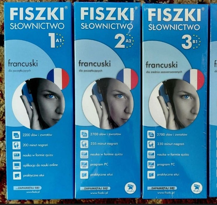 Fiszki Francuski (A1, A2, B1) 1,2,3 Słownictwo Nowe