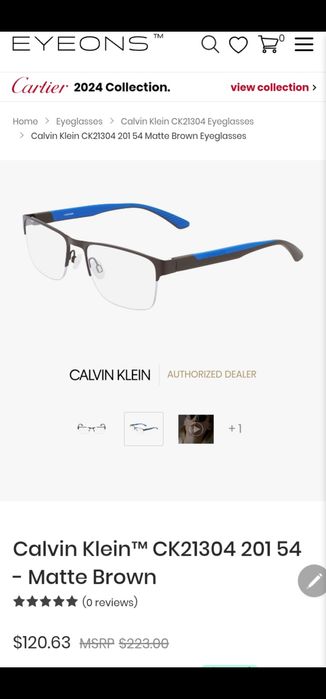 Okulary Calvin Klein zerówki oprawki
