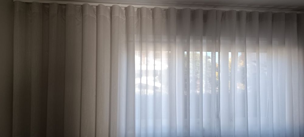 Cortina onda perfeita cinza prateado