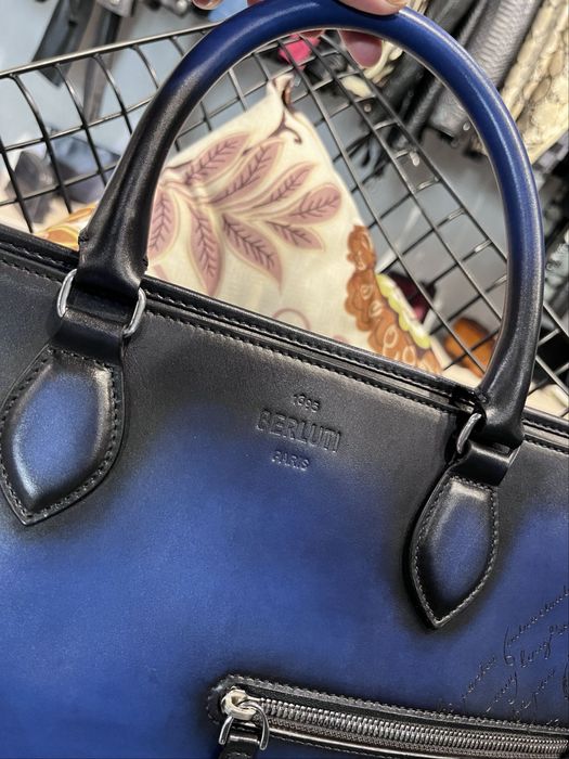 Berluti — синя шкіряна сумка