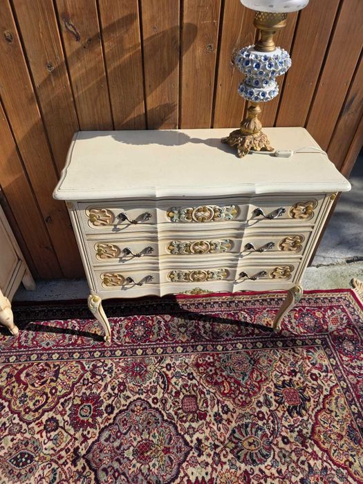 Komoda Ludwik 3 szuflady kremowa 85x39x80 cm #789 Stylowy Węgrów