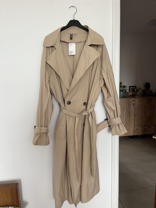 Plaszcz trencz h&m nowy z metkami s dwurzedowy s