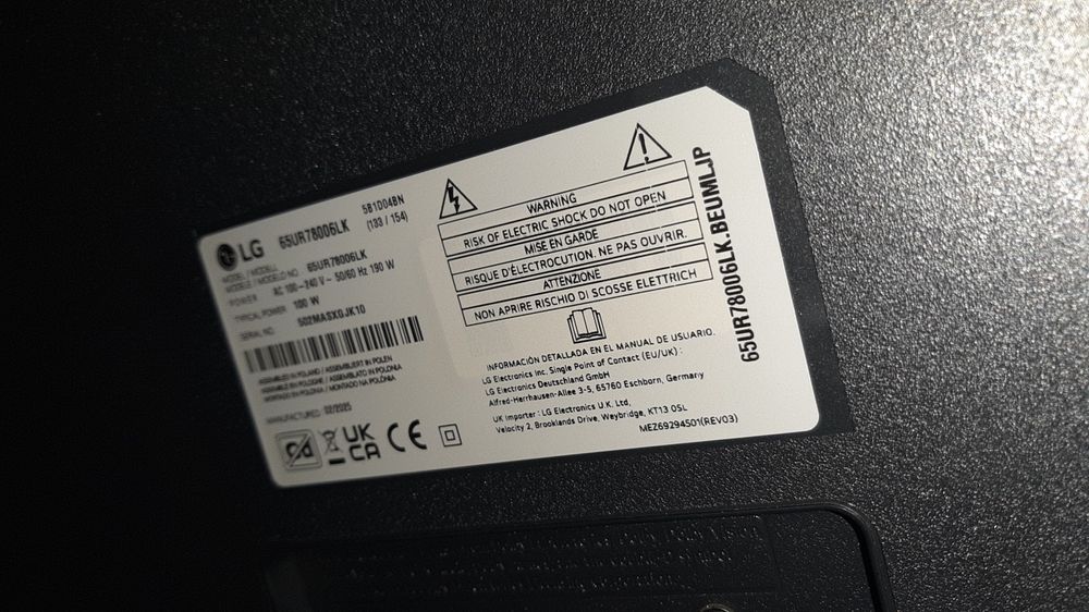 TV-LG de 65 polegadas como novo